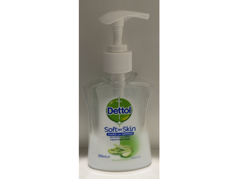 Dettol Soft On Skin Liquid Hand Wash, Aloe Vera & Vitamin E, 250 mL