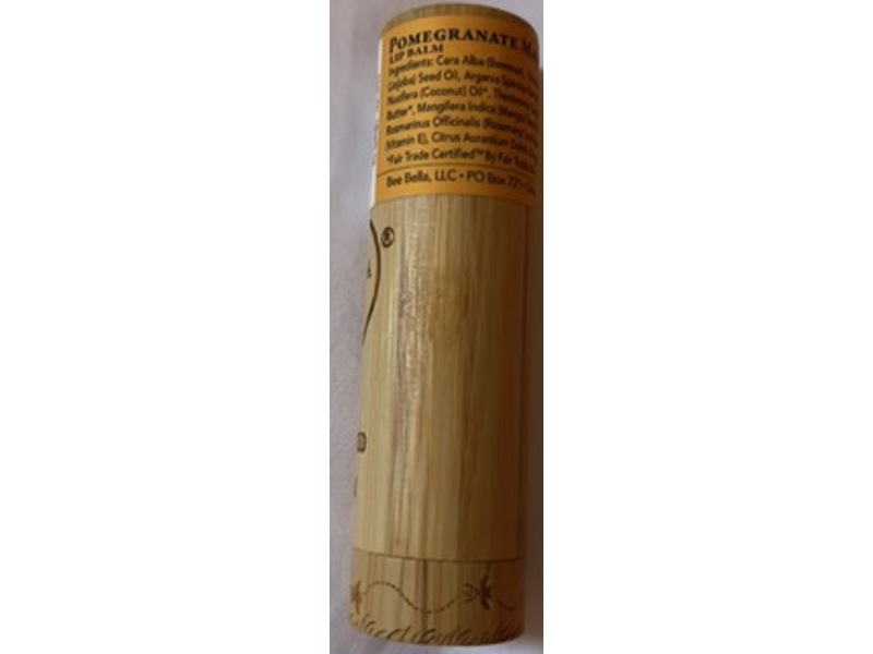 Bee Bella Handcrafted Lip Balm, Pomegranate Mango, 0.18 oz/5.1 g, Pack Of 3