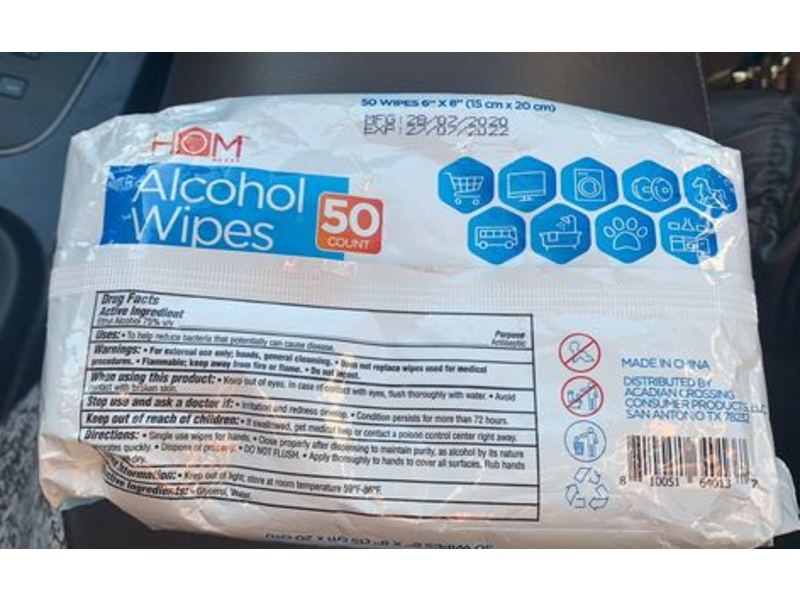 Home Alcohol Multipurpose Wipes, 50 Count