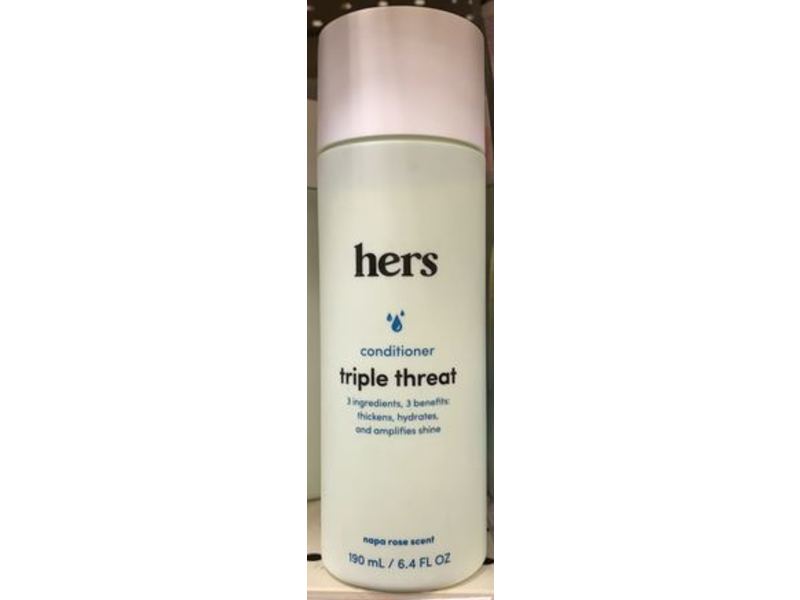 Hers Triple Threat Conditioner, Napa Rose Scent, 6.4 fl oz/190 mL, Pack Of 2