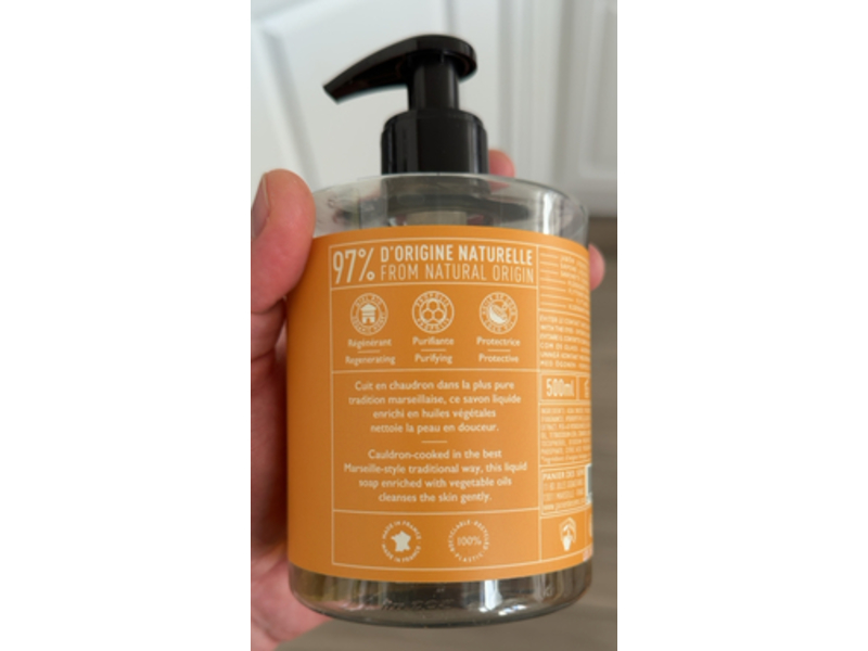 Panier Des Sens Liquid Marseille Soap, Honey, 16.9 fl oz/500 mL