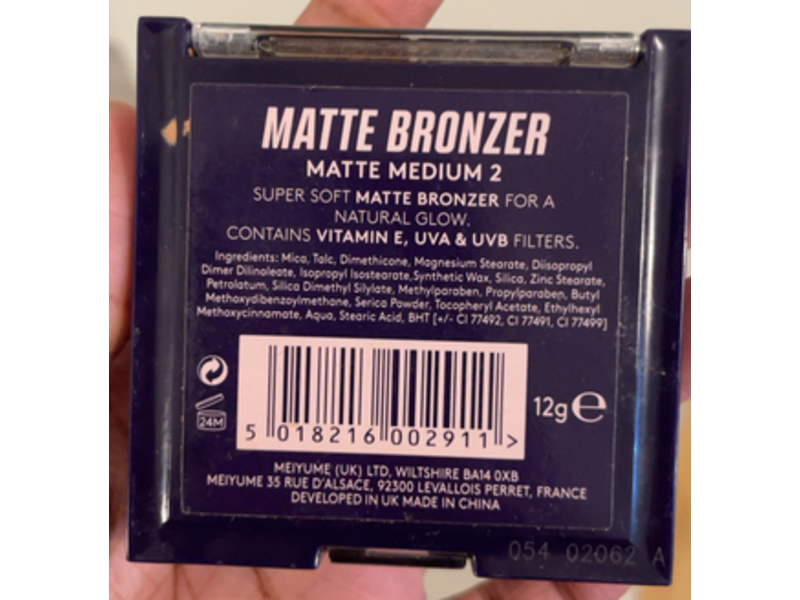 Make Up Gallery Good To Glow Matte Bronzer, Medium 2, 12 g