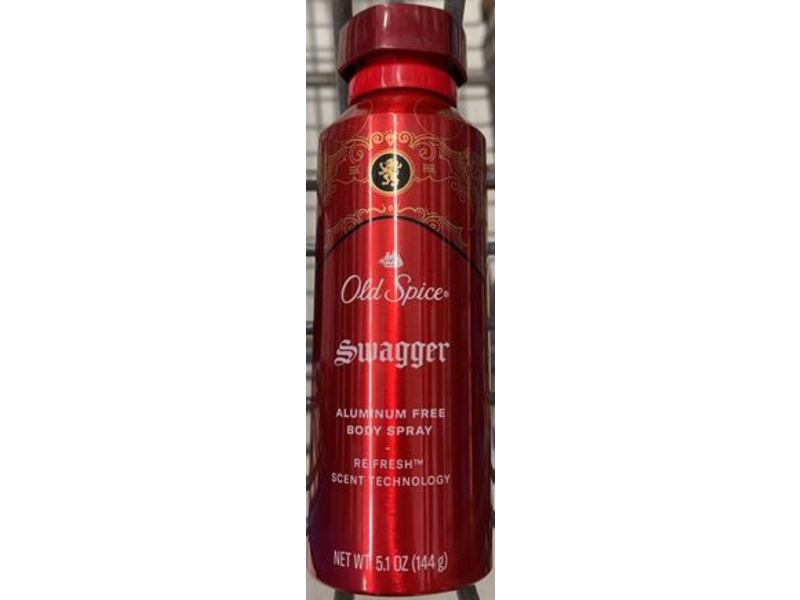 Old Spice Swagger Body Spray, Aluminum Free, 5.1 oz/144 g