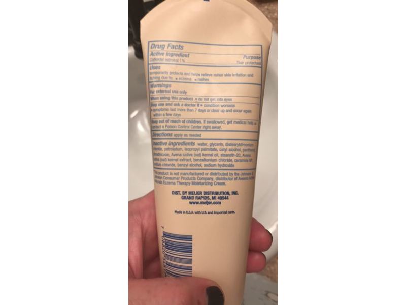 Meijer Eczema Soothing Moisturizing Cream, Natural Colloidal Oatmeal, 7.3 oz/207 g