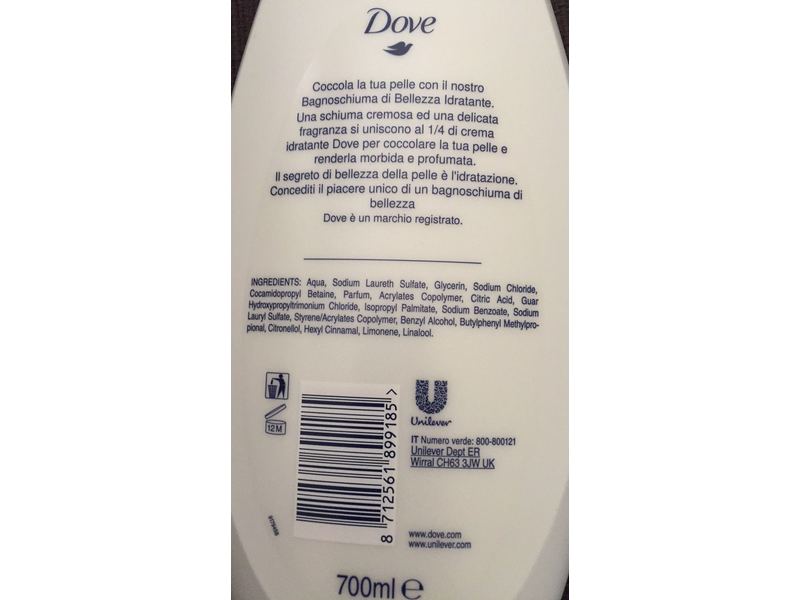 Dove Beauty Bath foam Gel Original, 700 mL