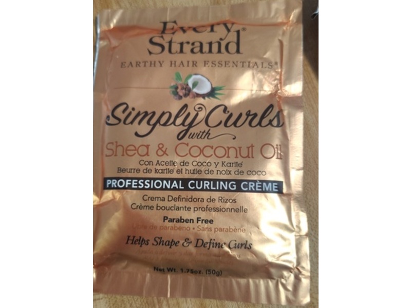 Every Strand Simply Curls Cream, Coconut Oil & Shea Butter, 1.75 fl oz/50 g