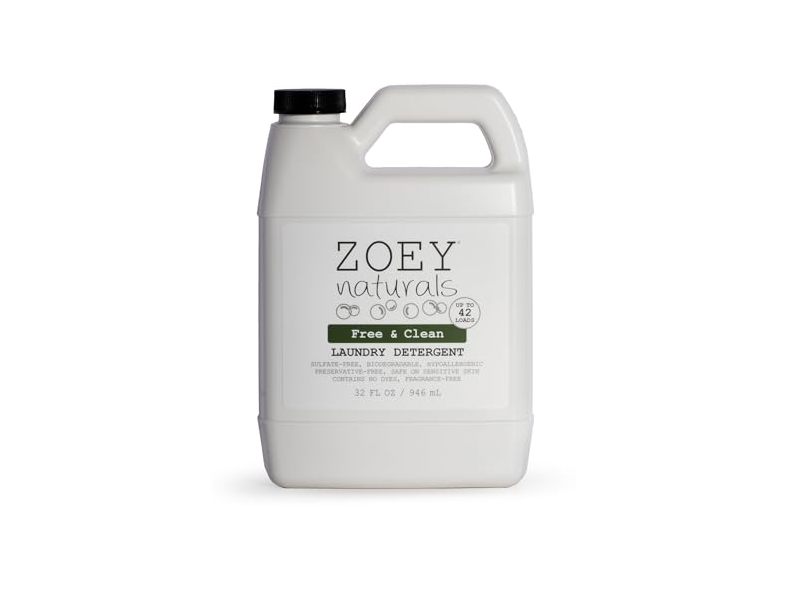 Zoey Naturals Laundry Detergent, Free & Clean, 42 Loads, 32 fl oz/946 mL