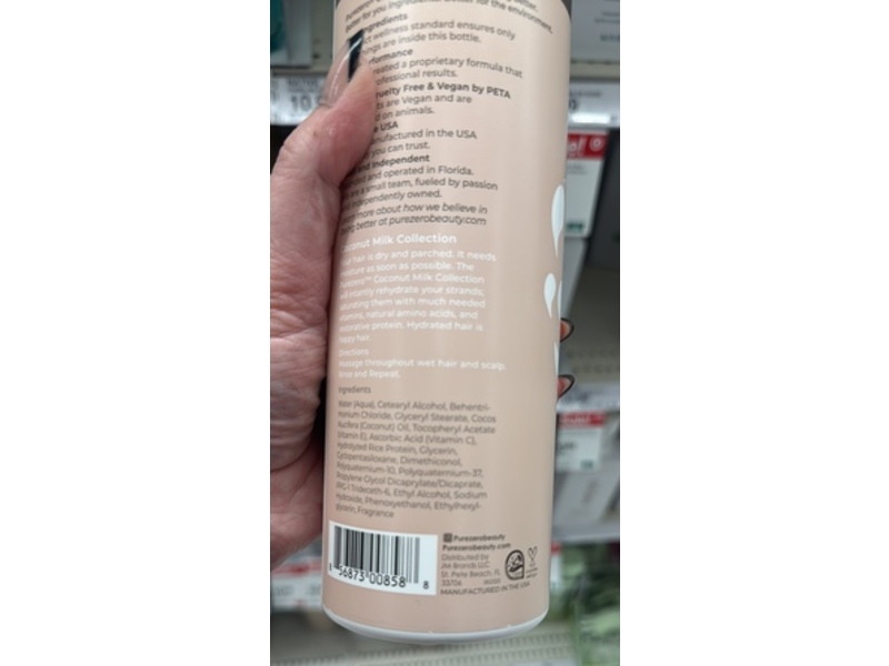 Pure Zero Clean Beauty Moisturizing Conditioner, Coconut Milk, 20 fl oz/591 mL