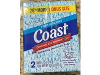 Coast Refreshing Deodorant Soap, Fresh Scent, 4.12 oz/116 g, Pack Of 2, 4 Packs - Image 3