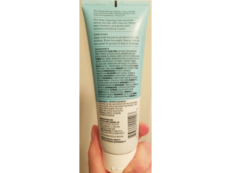 Acure Incredibly Clear Charcoal Lemonade Facial Scrub, 4 fl oz / 118 ml