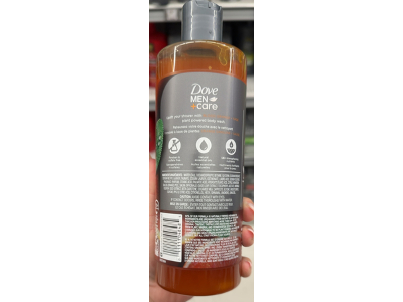 Dove Men+Care Uplift Body Wash, Blood Orange + Sage, 18 fl oz/532 mL