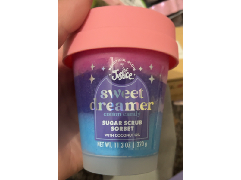 Beautiful Glow By Justice Sweet Dreamer Sugar Scrub, Cotton Candy, 11.3 oz/320 g