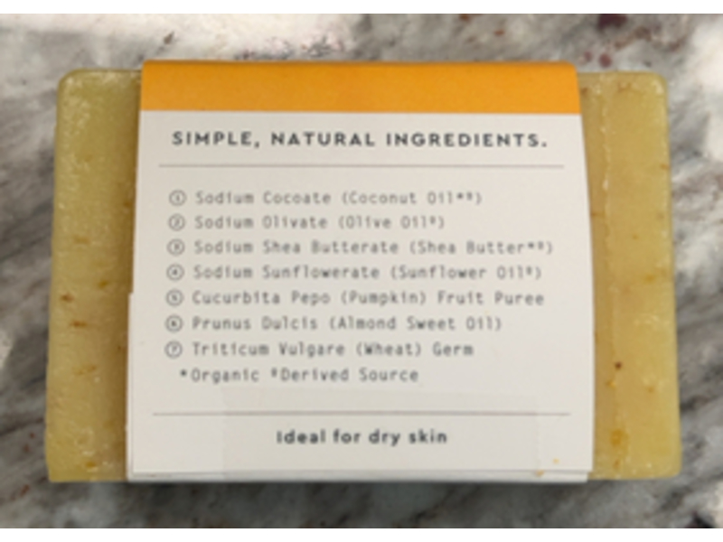 Rocky Mountain Soap Co Natural Bar Soap, Pumpkin, 100 g, 3 Count