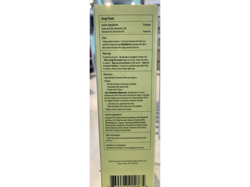 Bask Sheer Sunscreen Lotion, SPF 30, 3.4 fl oz/100 mL