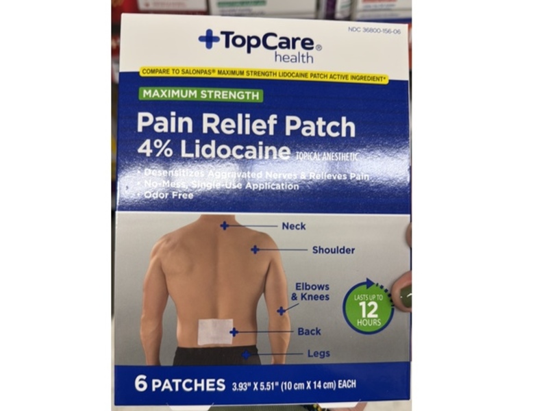 TopCare Pain Relief Patch, Maximum Strength, 6 Count