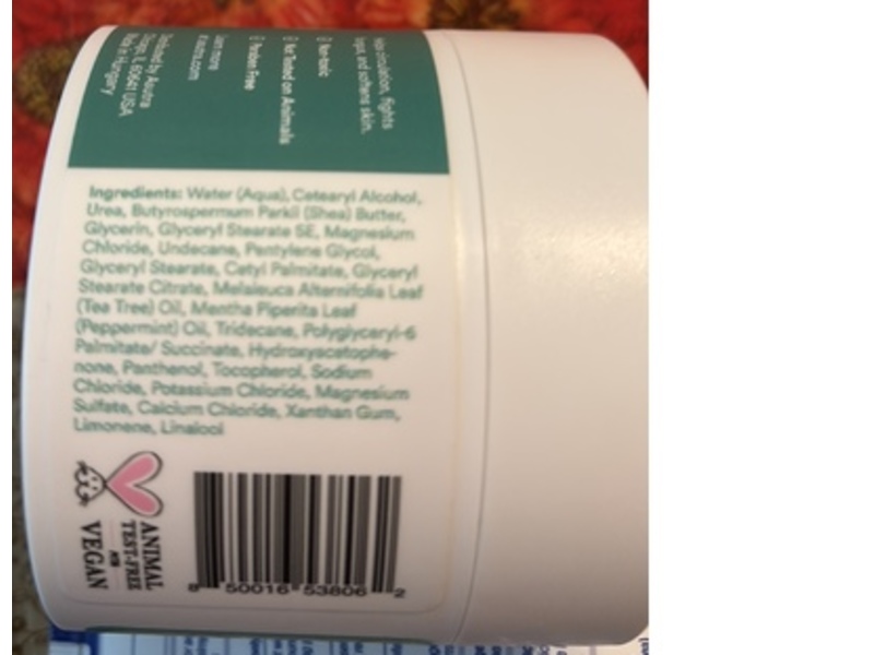 Asutra Treat your Feet Foot Cream, Peppermint & Tea Tree, 3.4 fl oz/100 mL