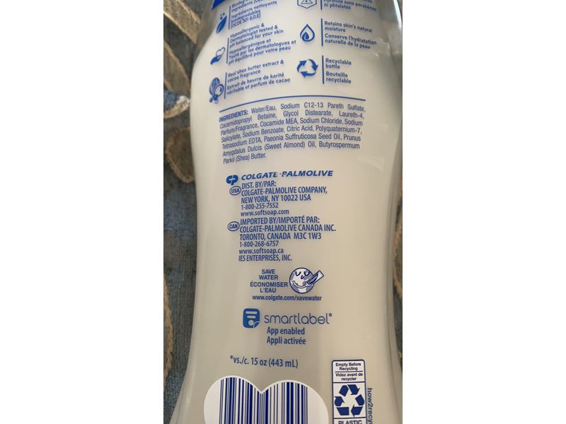 Softsoap Shea Body wash, 20 fl oz/591 mL