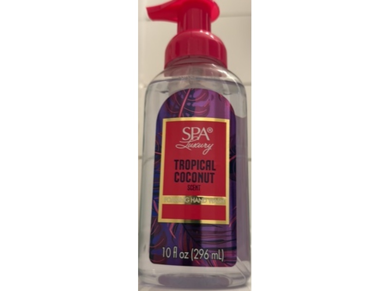 SPA Luxury Foaming Hand Wash, Tropical Coconut, 10 fl oz/296 mL