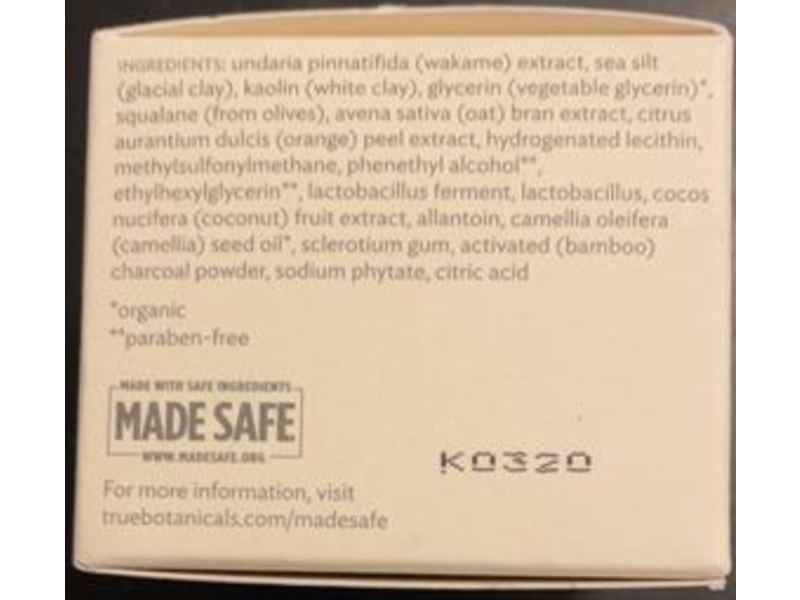 True Botanicals Detoxifying Mask, Pacific Glacial Clay, 1 fl oz/30 mL