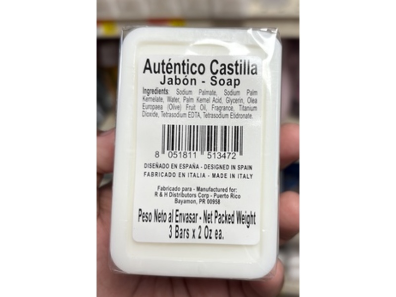 Autenitico Castilla Jabon, 2 oz, 3 Count