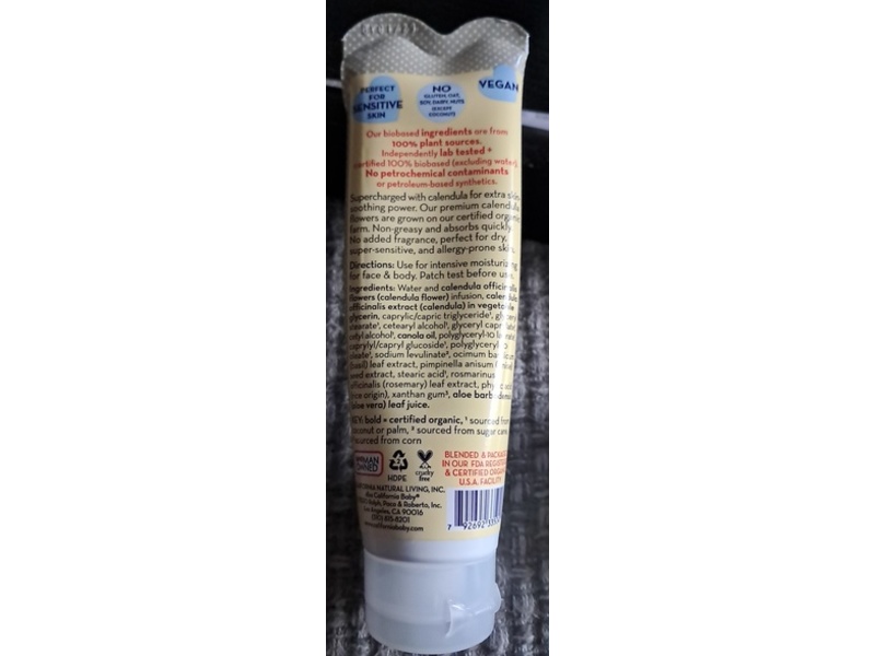 California Baby Super Sensitive Cream, Calendula, 1.8 oz/51 g
