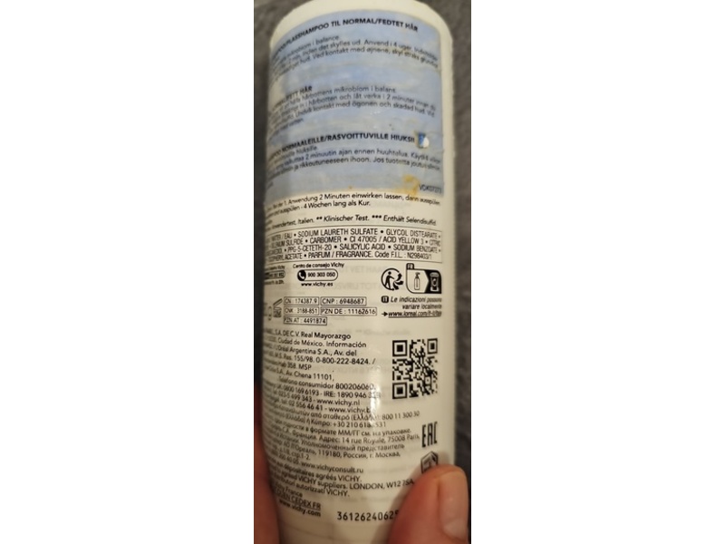 Vichy Dercos Anti-Dandruff Dermatological Shampoo, 380 g/390 mL