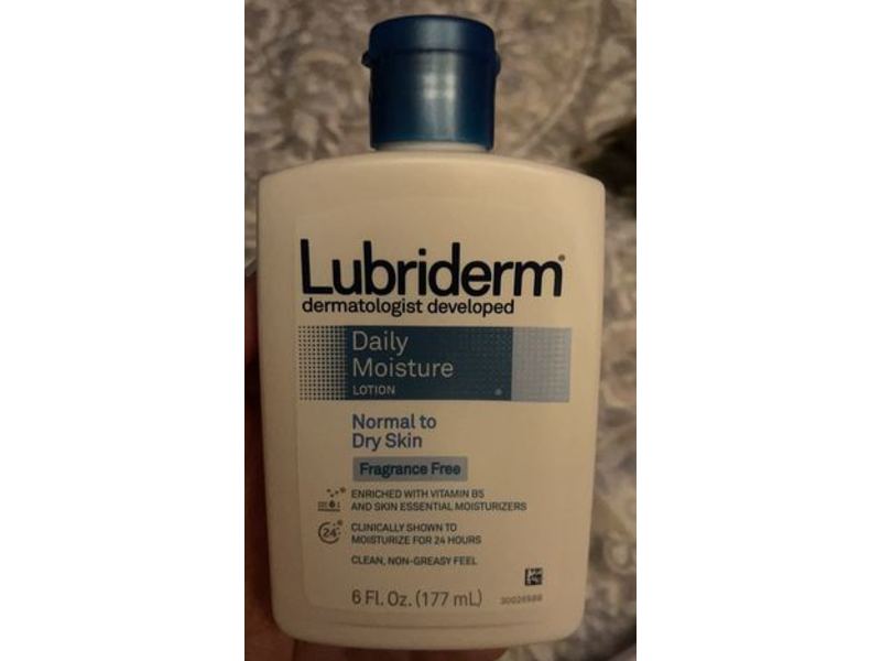 Lubriderm Daily Moisture Lotion, Fragrance Free, 6 fl oz/177 mL