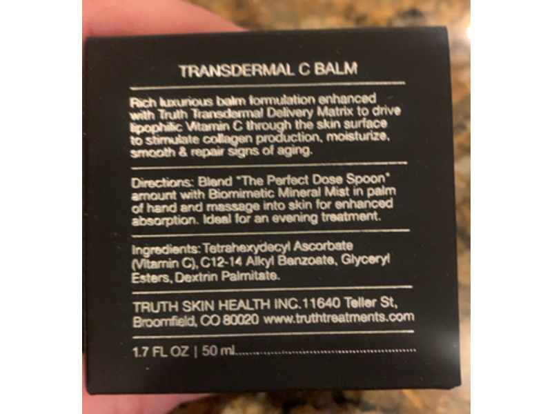 Truth Treatment Systems Transdermal C Balm, 1.7 fl oz/50 mL