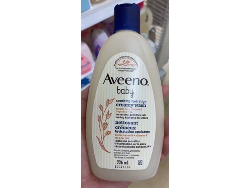 Aveeno Baby Soothing Hydration Creamy Wash, Natural Oat + Vitamin E, 236 mL