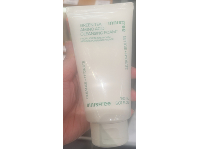 innisfree Facial Cleansing Foam, Green Tea & Amino Acid, 5.07 fl oz/150 mL