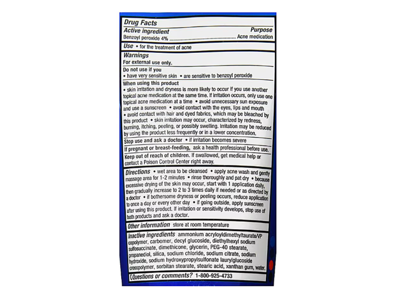 Walgreens Daily Control Creamy Acne Face Wash, 6 oz/170 g