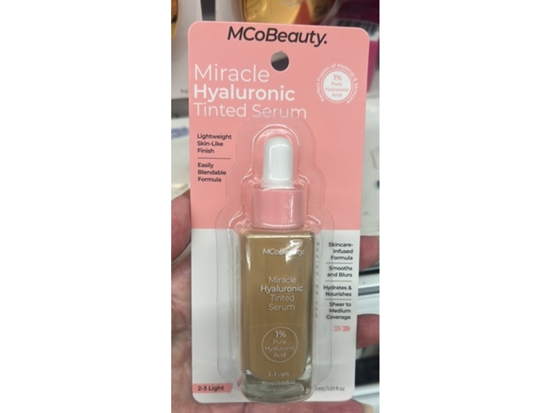MCoBeauty Miracle Hyaluronic Tinted Serum, 2-3 Light, 1.01 fl oz/30 mL