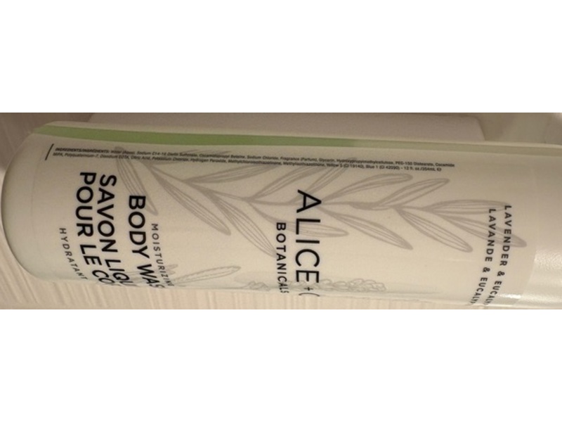 Alice + Co Botanicals Moisturizing Body Wash, Lavender & Eucalyptus, 12 fl oz/354 mL