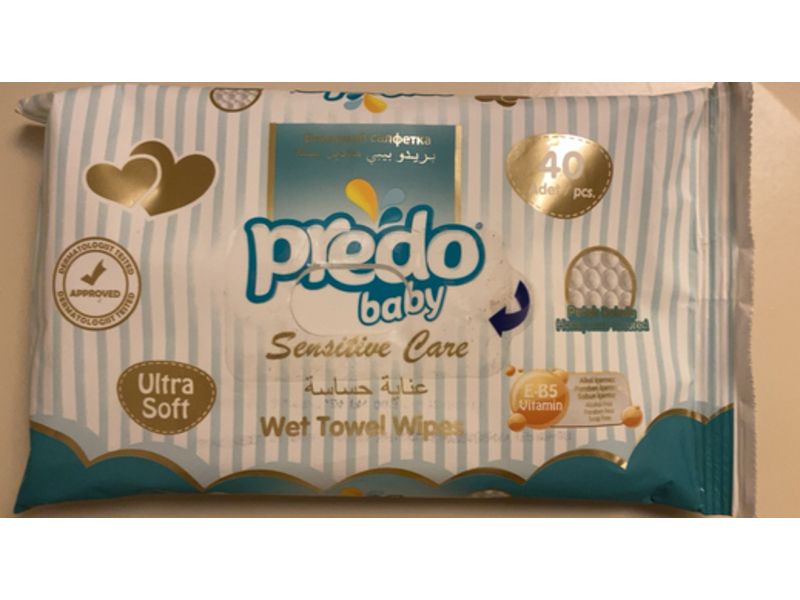 Predo Baby Sensitive Care Wet Towel WIpes, 40 Count Ingredients