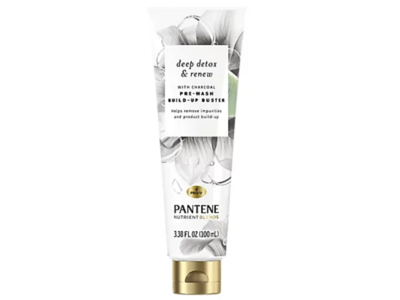 Pantene Deep Detox & Renew Pre-Wash Build-Up Buster, Charcoal, 3.38 fl oz/100 mL