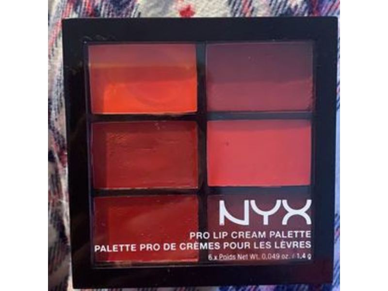 NYX Professional Makeup Pro Lip Cream Palette, The Reds, 0.049 oz/1.4 g