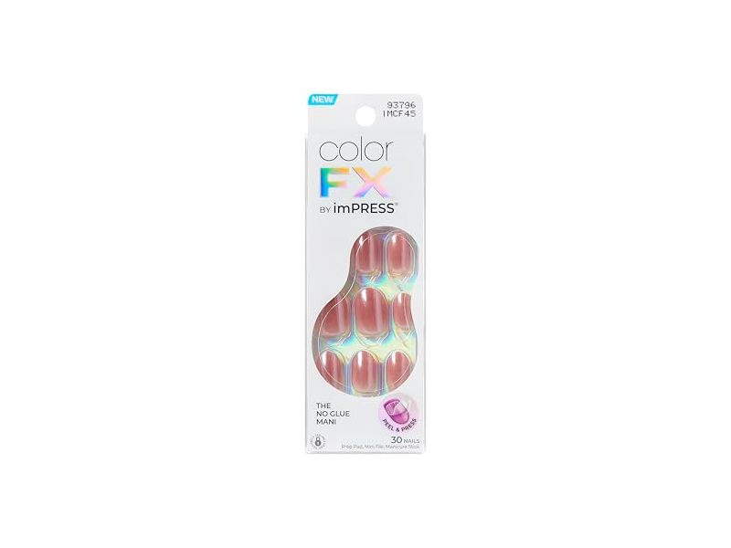 ImPRESS No Glue Mani Press On Nails Kit, Pink