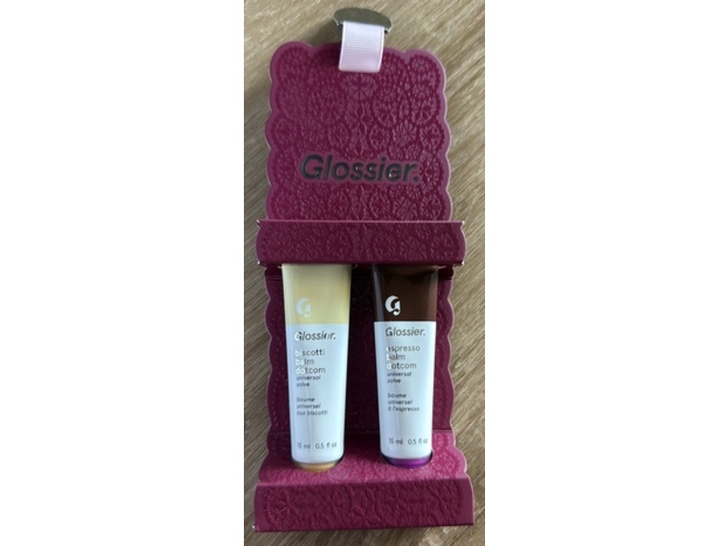 Glossier Lip Balm Dotcom Duo, Biscotti & Espresso, 0.5 fl oz/15 mL
