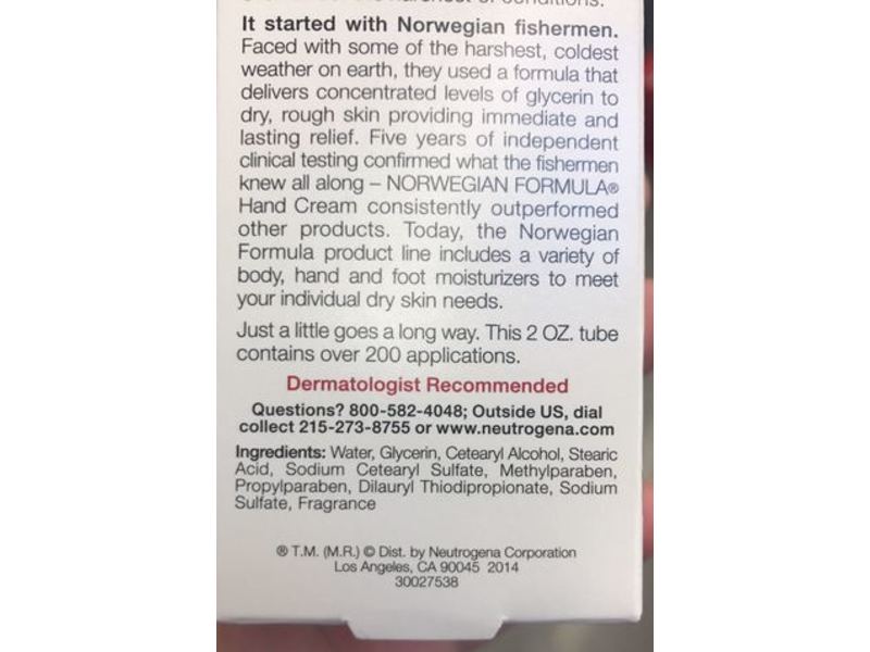 Neutrogena Norwegian Formula Hand Cream, Original, 2 oz/56 g