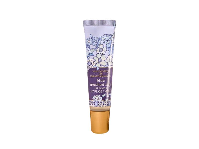 Vera Bradley X Bath & Body Works Lip Gloss, Blue Washed Sky, 0.47 fl oz/14 mL