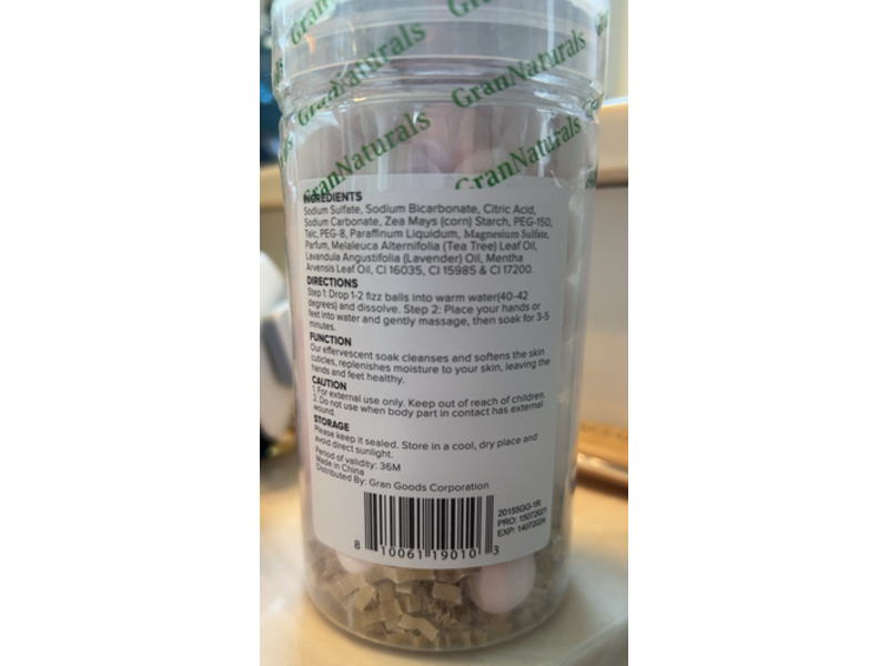 GranNaturals Mini Bath Booms Hand & Foot Soak, Rose, 8.8 oz/250 g