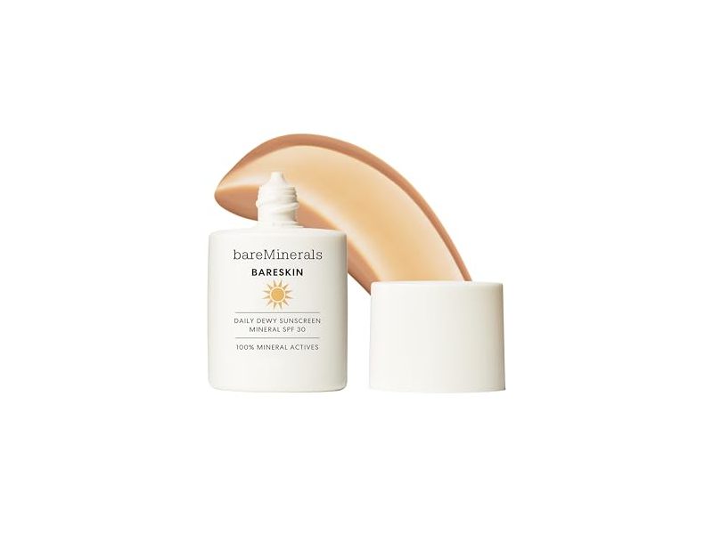 bareMinerals BareSkin Daily Dewy Mineral Sunscreen, SPF 30, Sheer Medium, 1 fl oz/30 mL