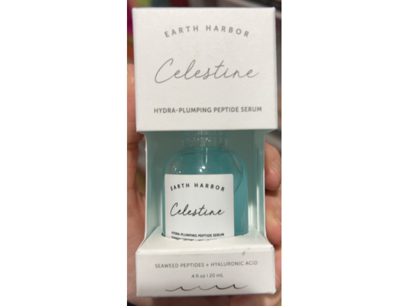 Earth Harbor Celestine Hydra-Plumping Peptide Serum, Seaaweed Peptides + Hyaluronic Acid, 0.67 fl oz/20 mL