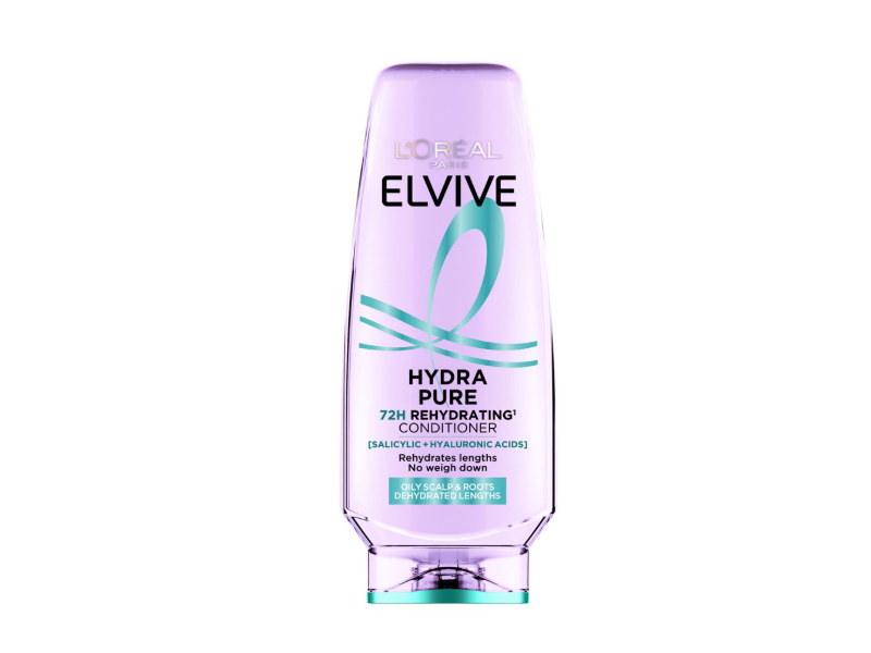 L'Oreal Paris Elvive Hydra Pure 72H Rehydrating Conditioner, Salicylic + Hyaluronic Acids, 200 mL
