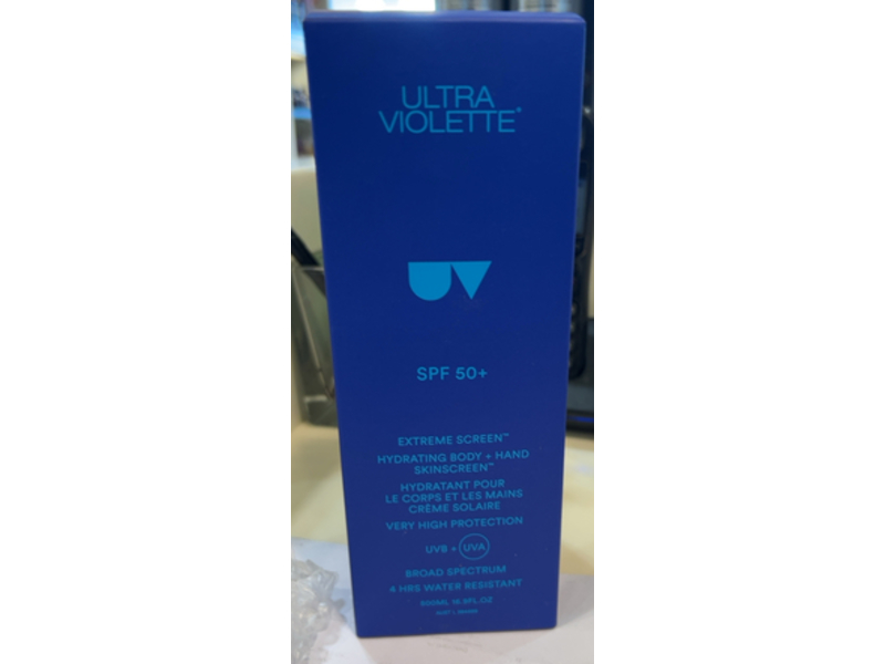 Ultra Violette Extreme Screen Hydrating Body + Hand Skinscreen, SPF 50+, 16.9 fl oz/500 mL