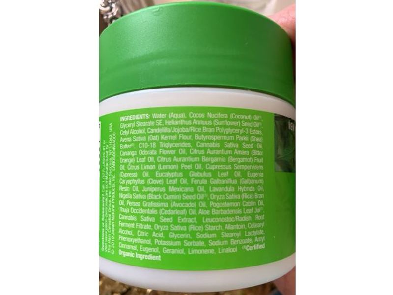 Jason Moisturizing Creme, Cannabis Sativa Seed Oil, 4 oz/113 g