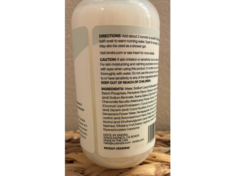 Kindra Soothe Bath Soak And Shower Gel, 8 fl oz/237 mL