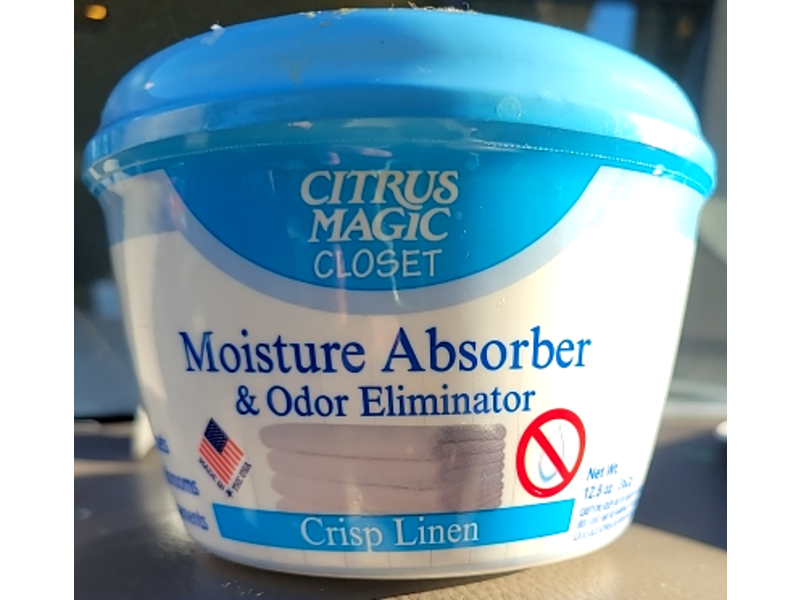 Citrus Magic Closet Moisture Absorber & Odor Eliminator, Crisp Linen, 12.8 oz/362 g