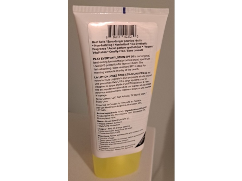 Supergoop Play Everyday Sunscreen Lotion, SPF 50, 5.5 fl oz/162 mL
