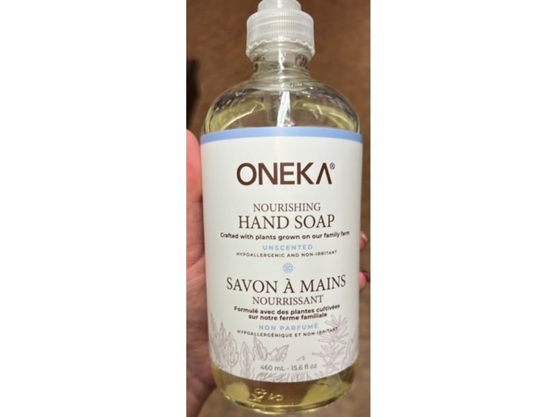 Oneka Nourishing Hand Soap, Unscented, 15.6 fl oz/460 mL